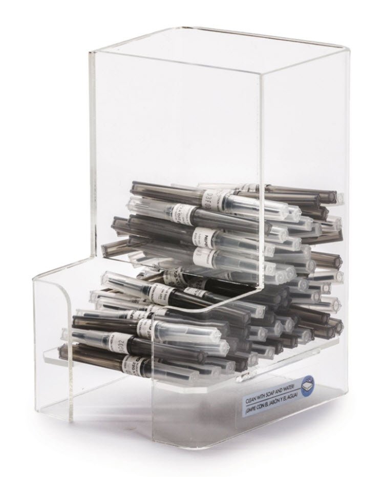 Needle Dispenser MarketLab Clear Acrylic Manual Surface Mount
