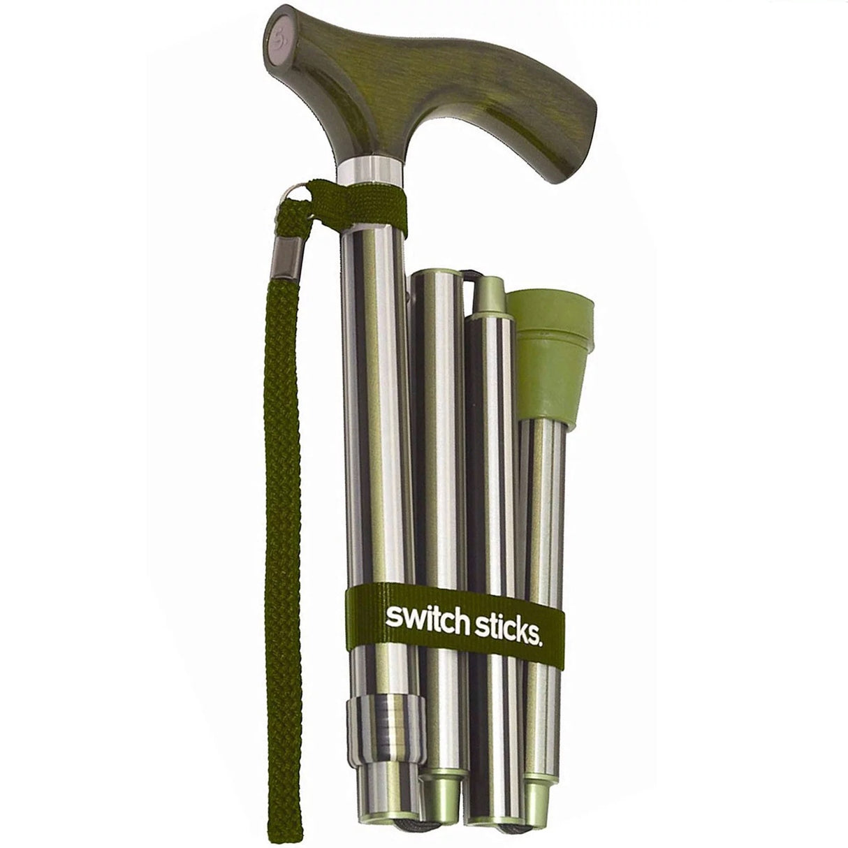 Folding Cane Switch Sticks Aluminum 32 to 37 Inch Height Huntington Print
