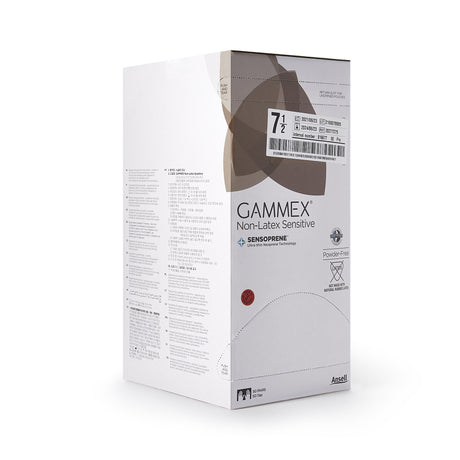 Surgical Glove GAMMEX Non-Latex Sensitive Size 7.5 Sterile Polychloroprene Standard Cuff Length Micro-Textured Cream Chemo Tested