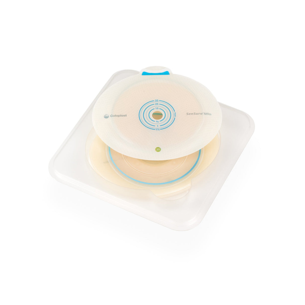 Ostomy Barrier SenSura Mio Flex Trim to Fit, Extended Wear Elastic Adhesive 50 mm Flange Red Code System 3/8 to 1-7/8 Inch Opening