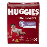 Unisex Baby Diaper Huggies Little Movers Size 3 Disposable Moderate Absorbency