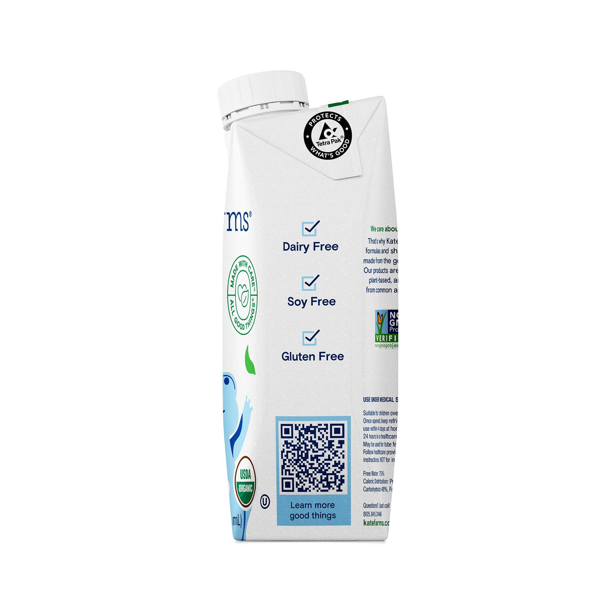 Pediatric Oral Supplement Kate Farms Pediatric Standard 1.2 Vanilla Flavor 8.45 oz. Carton Liquid Organic Pea Protein