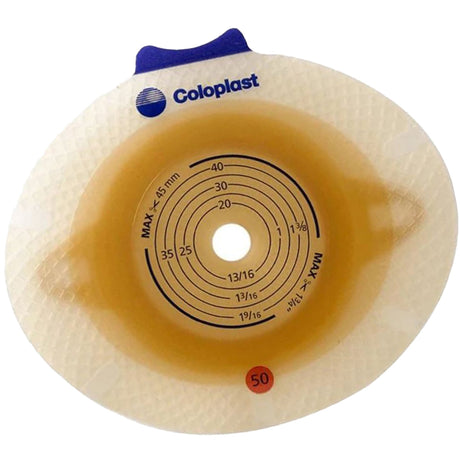 Ostomy Barrier SenSura Click Precut, Standard Wear Double Layer Adhesive 60 mm Flange Blue Code System 1-9/16 Inch Opening