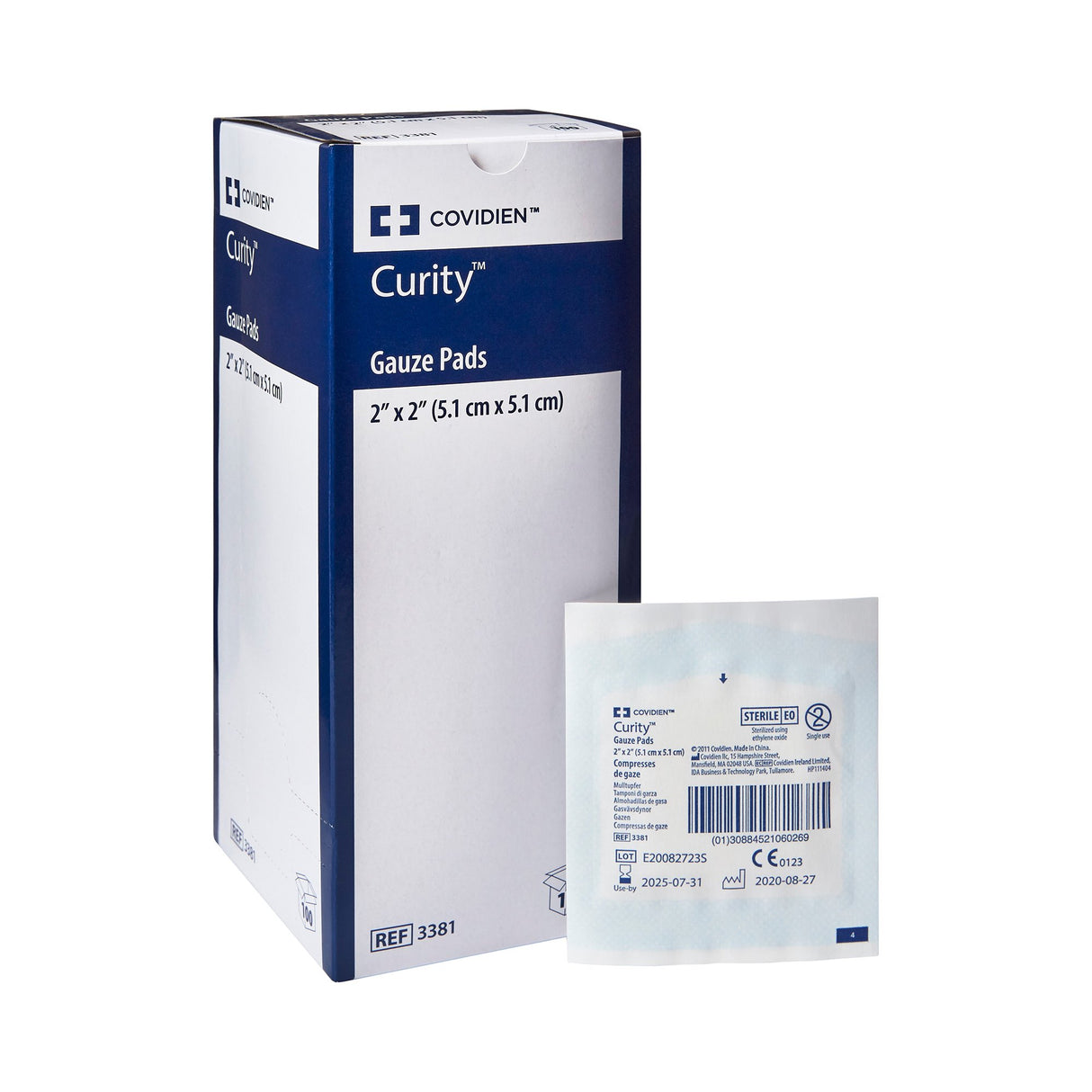 Gauze Sponge Curity 2 X 2 Inch 12-Ply Sterile 1 per Pack