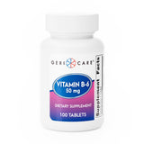 Vitamin Supplement Geri-Care Vitamin B6 50 mg Strength Tablet 100 per Bottle