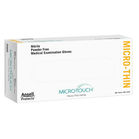 Exam Glove Micro-Touch Micro-Thin Medium NonSterile Nitrile Standard Cuff Length Textured Fingertips Blue Not Rated