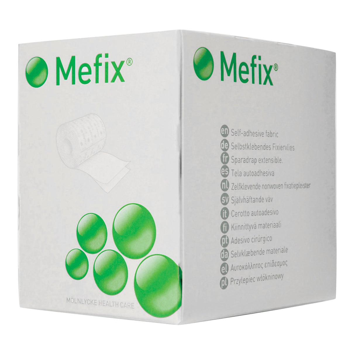 Perforated Dressing Retention Tape with Liner Mefix White 4 Inch X 11 Yard Nonwoven Spunlace Polyester NonSterile
