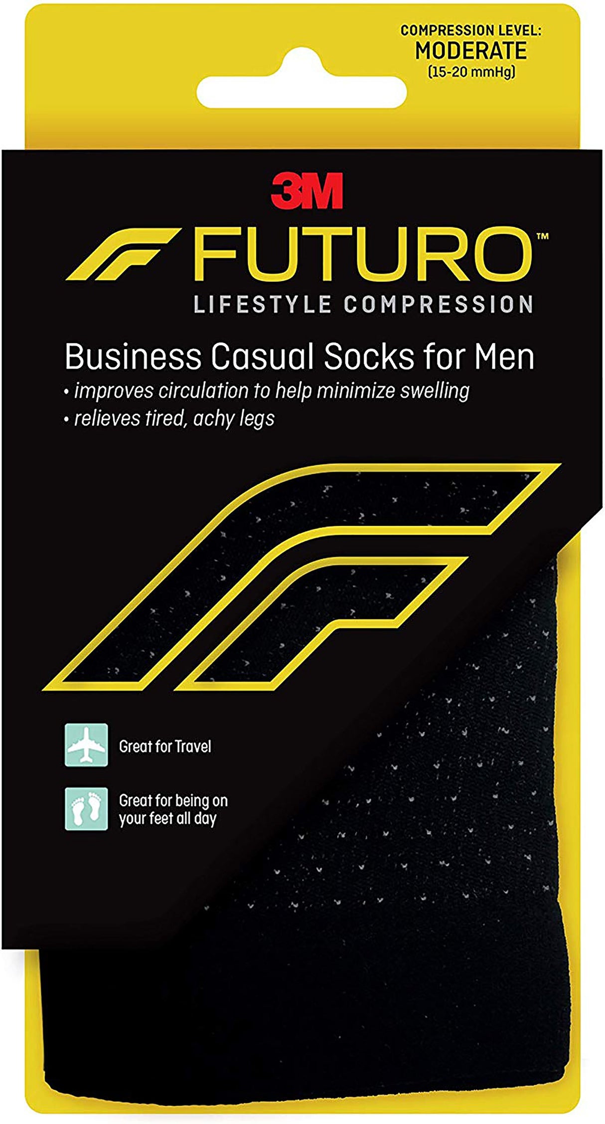 Compression Socks 3M Futuro Calf High Medium Black Closed Toe