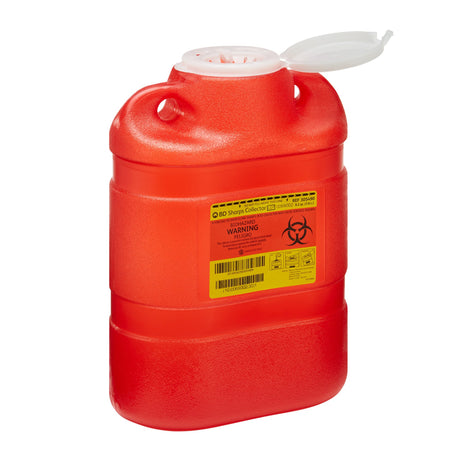 Sharps Container BD Red Base 13-2/5 H X 9-2/5 W X 5-3/10 D Inch Vertical Entry 2.05 Gallon