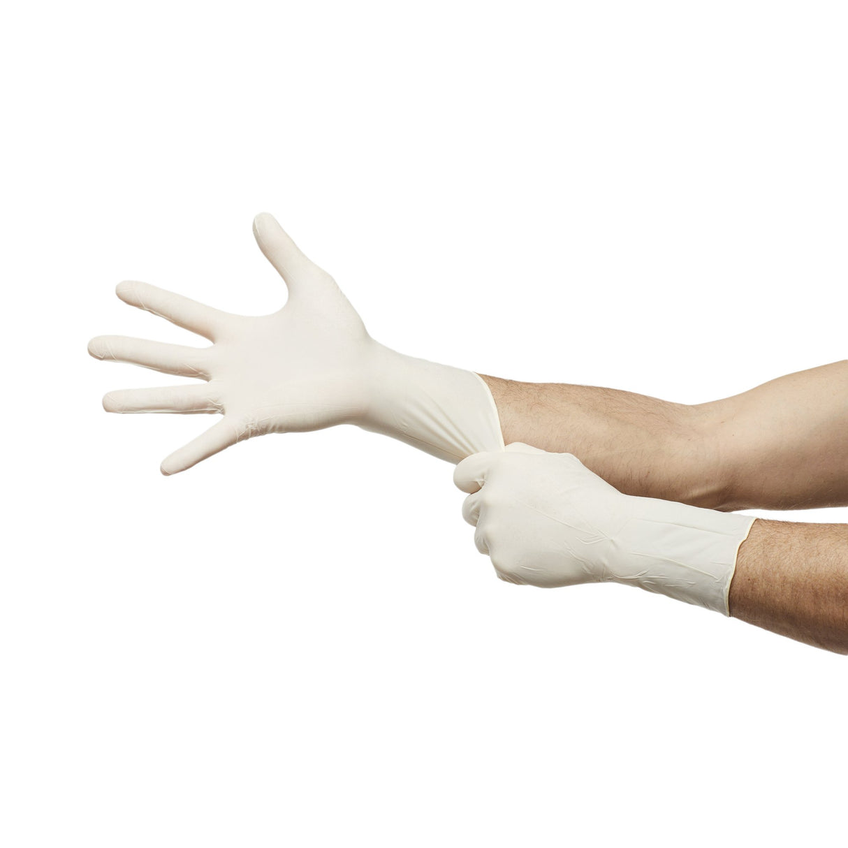 Surgical Glove NitriDerm Size 7.5 Sterile Nitrile Standard Cuff Length Fully Textured White Chemo Tested