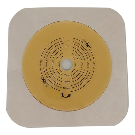 Ostomy Barrier Safe n Simple Trim to Fit, Standard Wear Flexible Tape 70 mm Flange Up to 2-1/4 Inch Opening 5 X 5 Inch