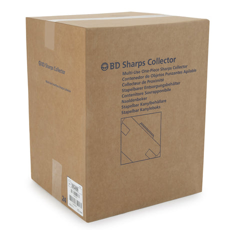 Sharps Container BD Red Base 5-3/10 H X 9-1/10 W X 5 D Inch Vertical Entry 0.825 Gallon