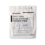 Surgical Glove McKesson Perry Size 8 Sterile Latex Standard Cuff Length Smooth Brown Not Chemo Approved