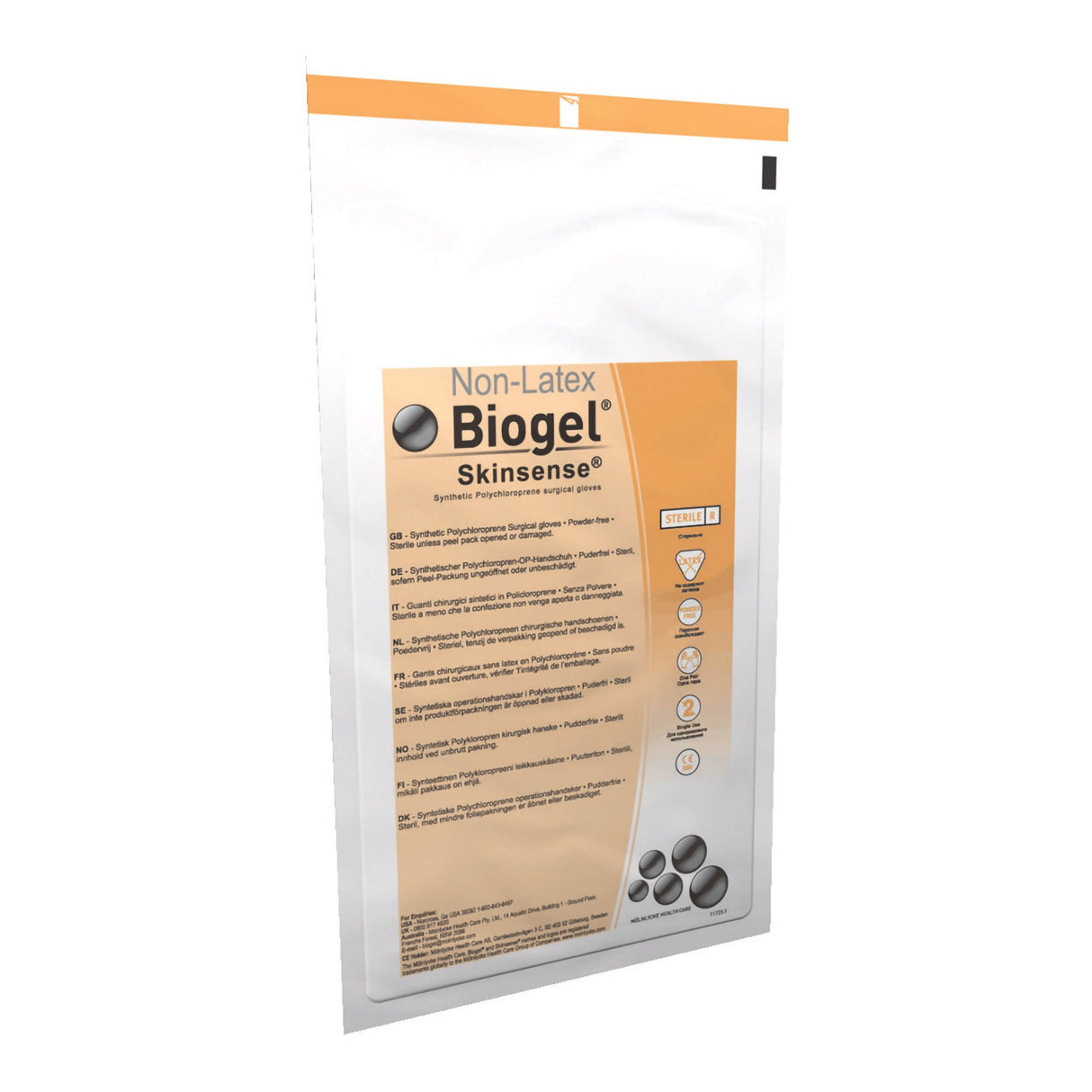 Surgical Glove Biogel Skinsense Size 8 Sterile Polyisoprene Standard Cuff Length Micro-Textured Straw Not Chemo Approved