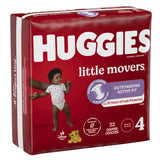 Unisex Baby Diaper Huggies Little Movers Size 4 Disposable Moderate Absorbency