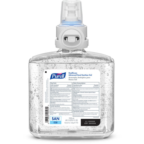 Hand Sanitizer Purell Healthcare Advanced 1,200 mL Ethyl Alcohol Gel Dispenser Refill Bottle