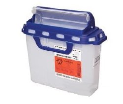 Pharmaceutical Waste Container Recykleen White Base 12 H X 12 W X 4-4/5 D Inch Horizontal Entry 1.35 Gallon