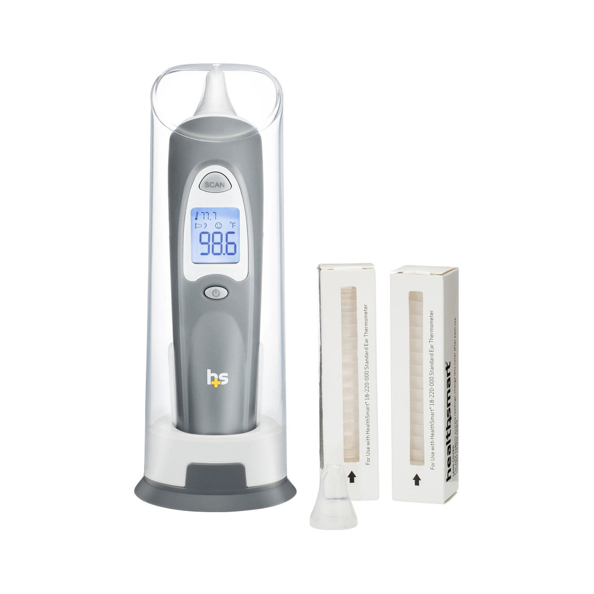 Tympanic Ear Thermometer HealthSmart Ear Probe Handheld