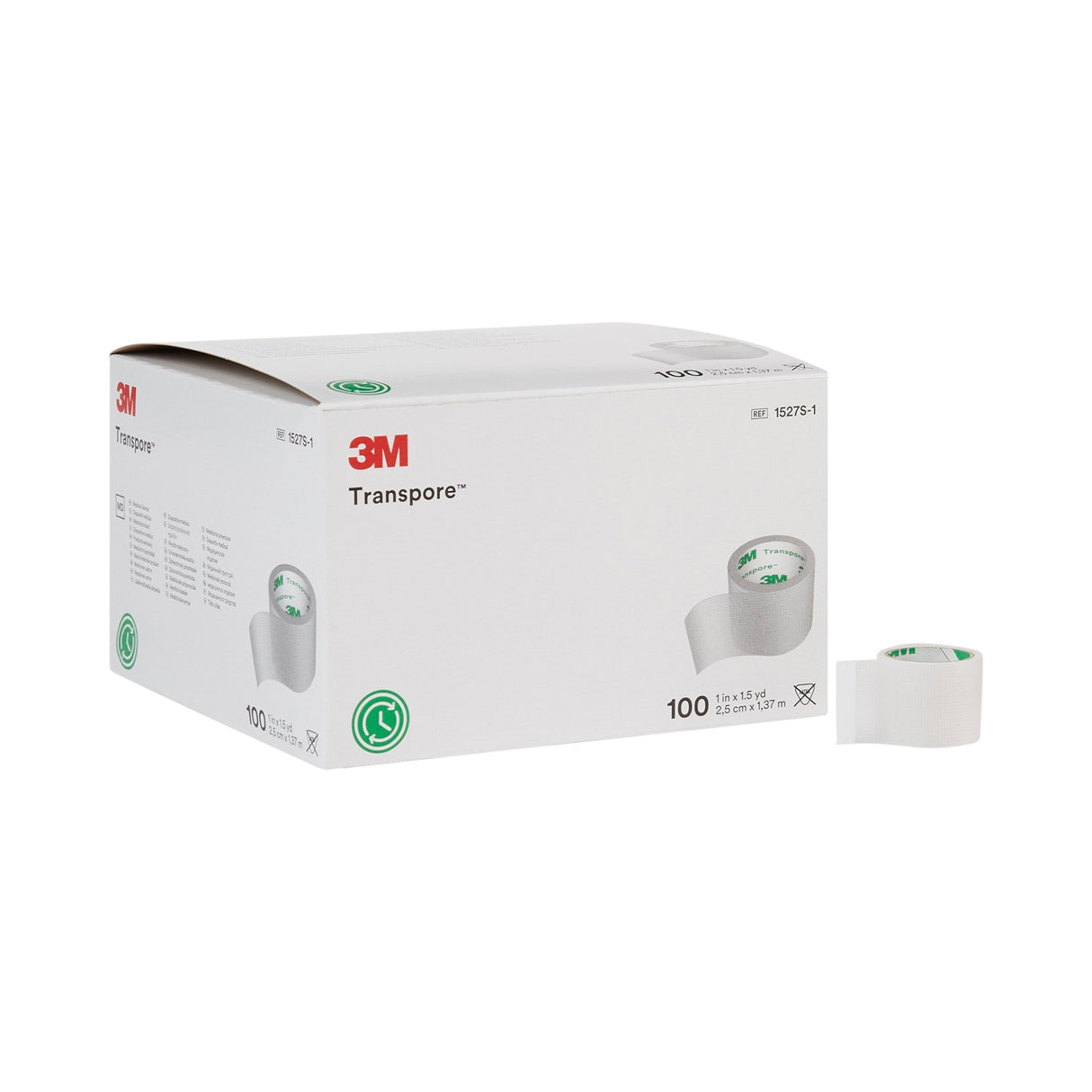 Medical Tape 3M Transpore Transparent 1 Inch X 1-1/2 Yard Plastic NonSterile