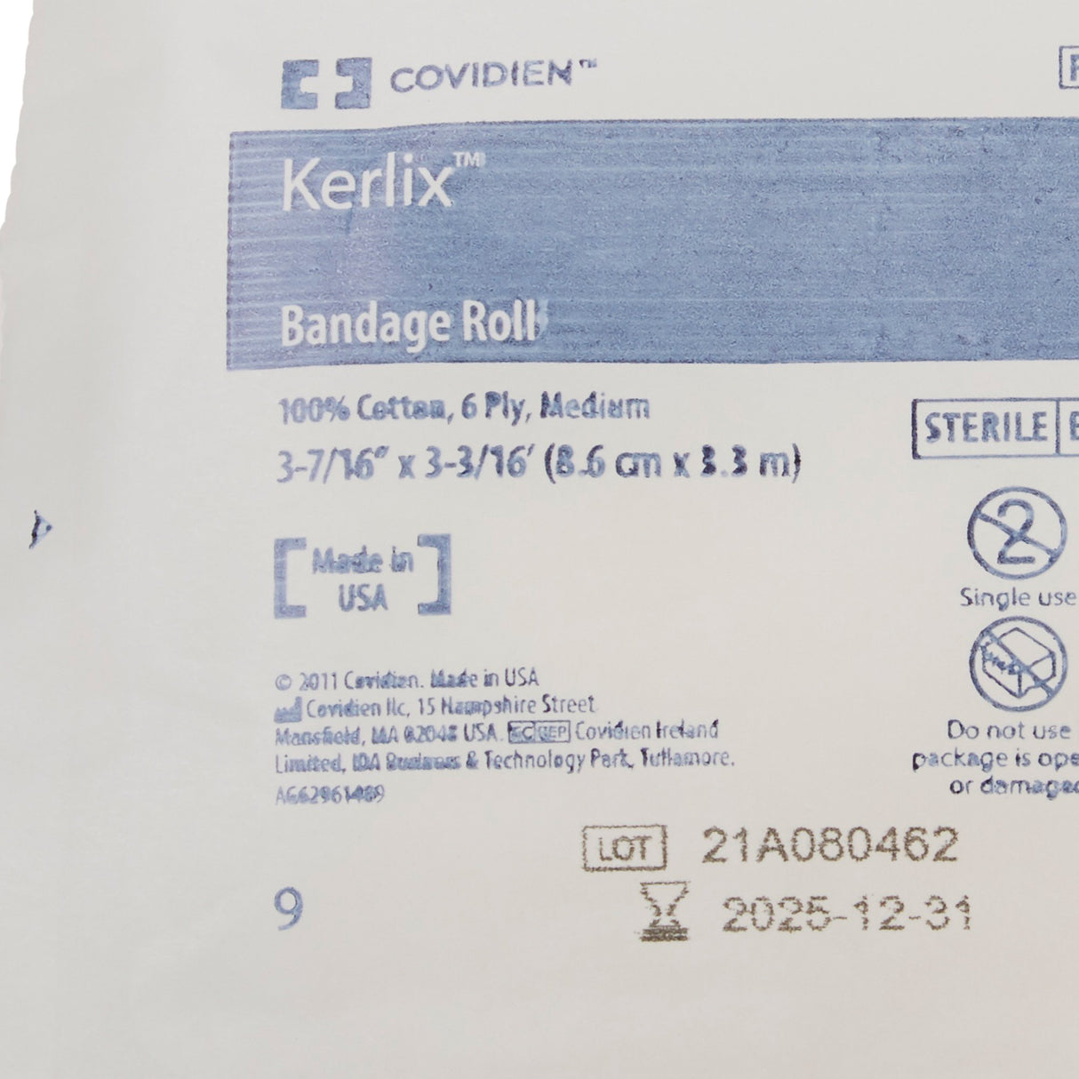 Fluff Bandage Roll Kerlix 3-4/10 Inch X 3-6/10 Yard 6-Ply Sterile 1 per Pouch