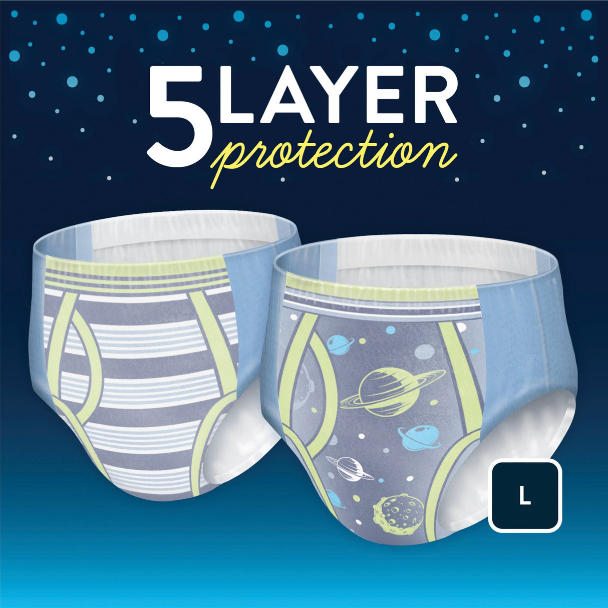 Male Youth Absorbent Underwear GoodNites Pull On with Tear Away Seams Small / Medium Disposable Heavy Absorbency