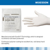 Surgical Glove McKesson Perry Size 5.5 Sterile Latex Standard Cuff Length Smooth Cream Not Chemo Approved