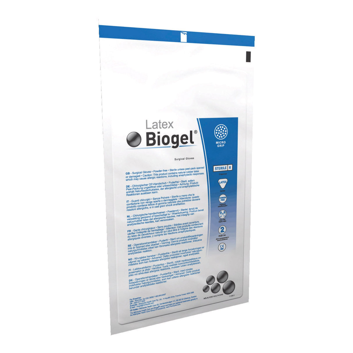 Surgical Glove Biogel M Size 8.5 Sterile Latex Standard Cuff Length Micro-Textured Straw Not Chemo Approved