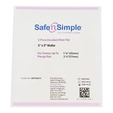 Ostomy Barrier Safe n Simple Trim to Fit, Standard Wear Flexible Tape 57 mm Flange Up to 1-3/4 Inch Opening 5 X 5 Inch
