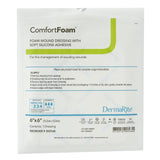 Foam Dressing ComfortFoam 6 X 6 Inch Without Border Film Backing Silicone Face Square Sterile