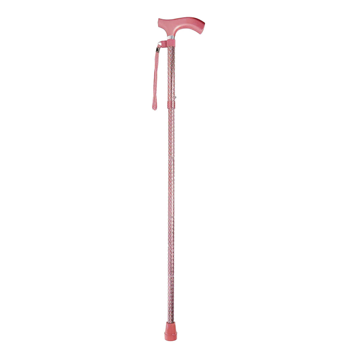 Folding Cane Switch Sticks Aluminum 32 to 37 Inch Height Rose Gold