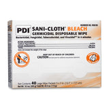 Sani-Cloth Bleach Surface Disinfectant Cleaner Premoistened Germicidal Manual Pull Wipe 40 Count Individual Packet Chlorine Scent NonSterile