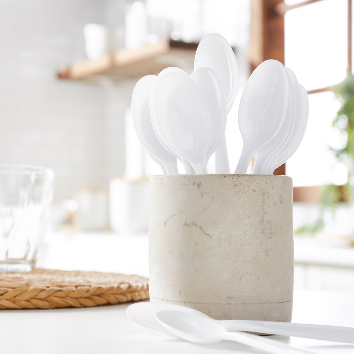 Spoon McKesson Heavy Weight White Polypropylene