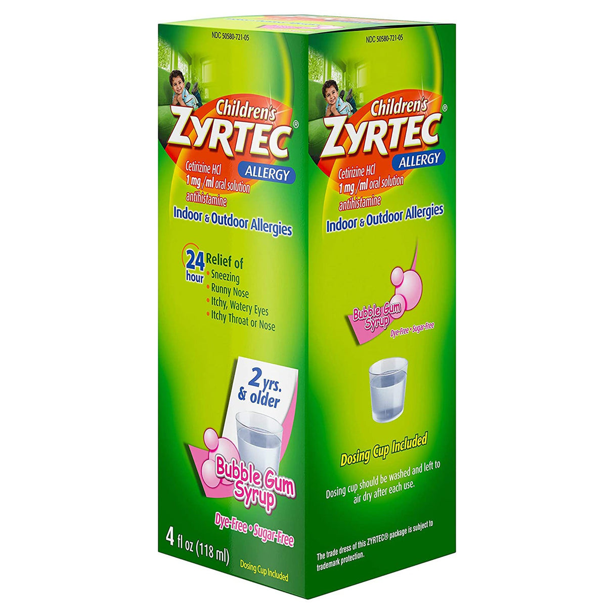 Children's Allergy Relief Children's Zyrtec 1 mg / 1 mL Strength Syrup 4 oz.