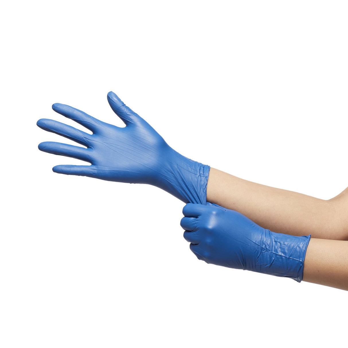 Exam Glove McKesson Confiderm 6.8C Small NonSterile Nitrile Standard Cuff Length Textured Fingertips Blue Chemo Tested / Fentanyl Tested