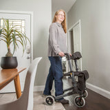 4 Wheel Rollator HealthSmart Gateway Titanium Gray Adjustable Height / Lightweight / Folding Aluminum Frame