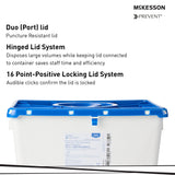 Pharmaceutical Waste Container McKesson Prevent White Base 13-1/2 H X 17-3/10 W X 13 L Inch Vertical Entry 8 Gallon