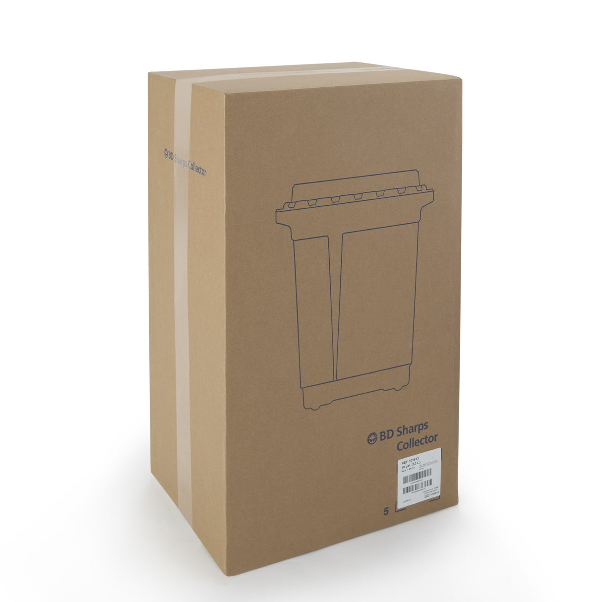 Chemotherapy Waste Container BD Yellow Base 26-1/4 H X 20 W X 14-3/4 D Inch Vertical Entry 19 Gallon