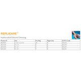 Hydrocolloid Dressing Replicare Film Backing 4 X 4 Inch Square Hydrocolloid / Film