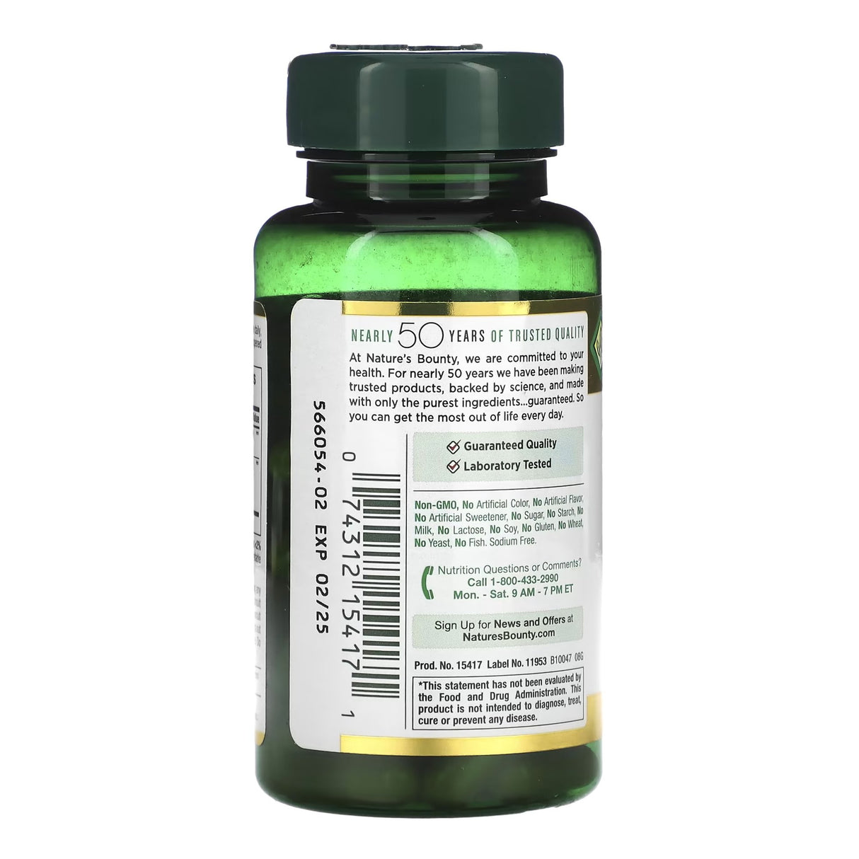 Herbal Supplement Nature's Bounty Turmeric 450 mg Strength Capsule 60 per Bottle
