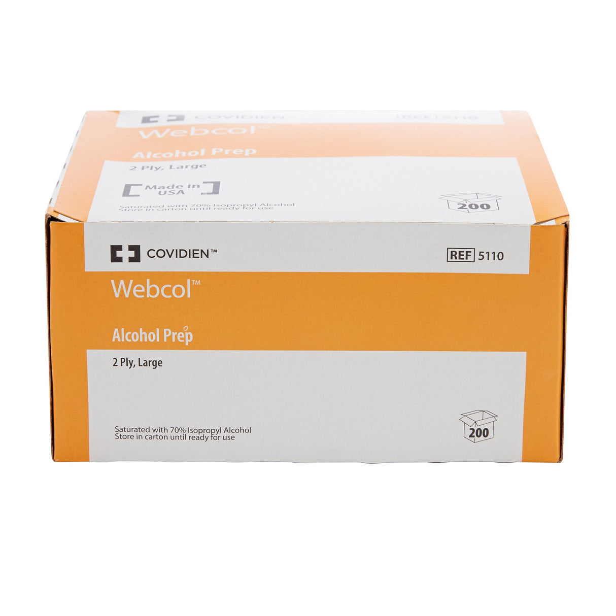 Alcohol Prep Pad Webcol 70% Strength Isopropyl Alcohol Individual Packet Large Sterile