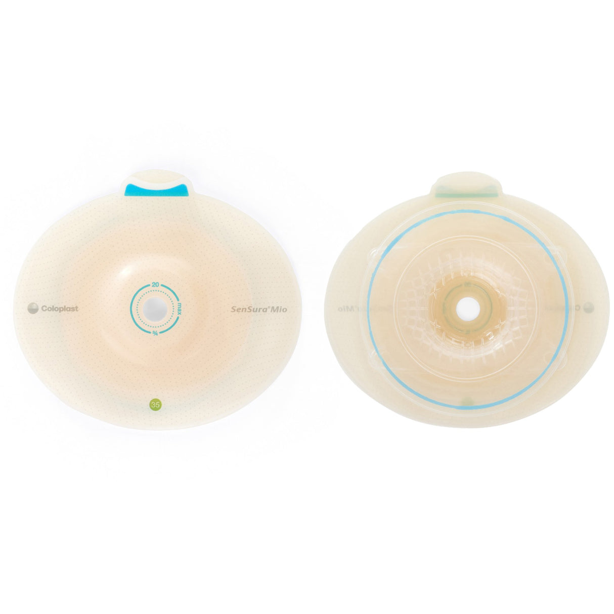 Ostomy Barrier SenSura Mio Flex Precut, Standard Wear Elastic Adhesive 50 mm Flange Red Code System 13/16 Inch Opening
