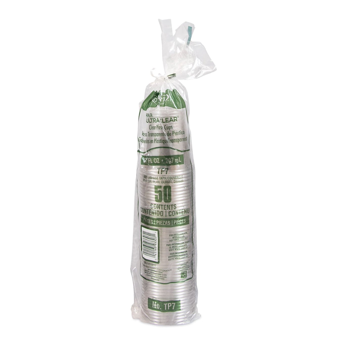 Drinking Cup Solo Ultra Clear 7 oz. Translucent Plastic Disposable