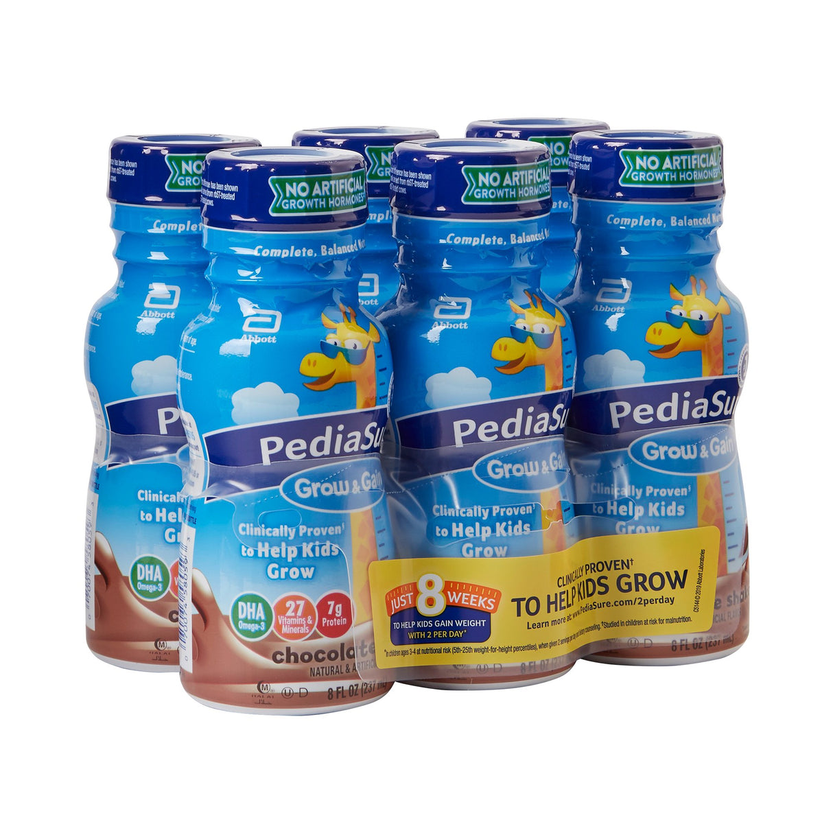 Pediatric Oral Supplement PediaSure Grow & Gain Shake Chocolate Flavor 8 oz. Bottle Liquid Calories