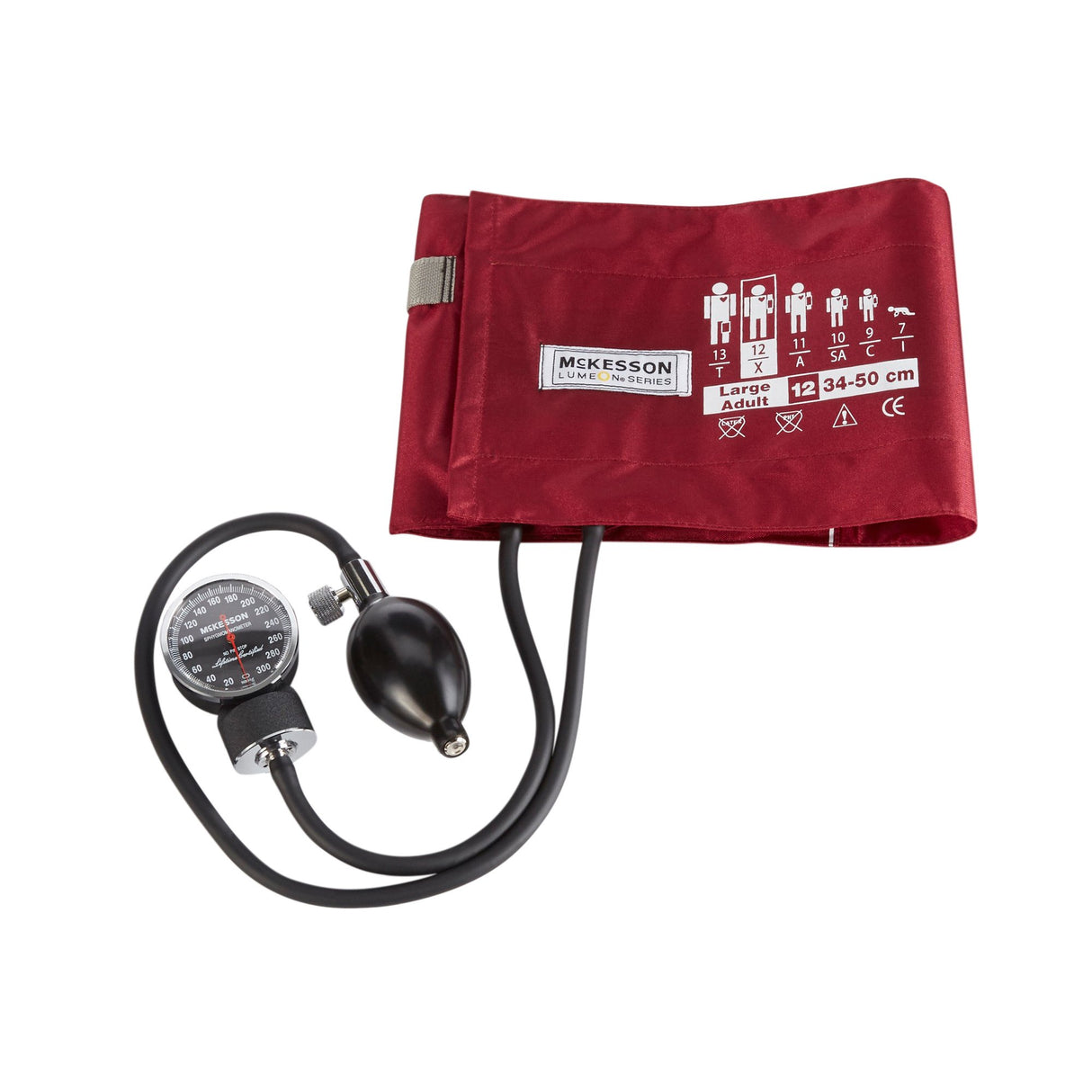 Aneroid Sphygmomanometer Unit McKesson LUMEON Large Adult Cuff Nylon Cuff 34 - 50 cm Pocket Aneroid