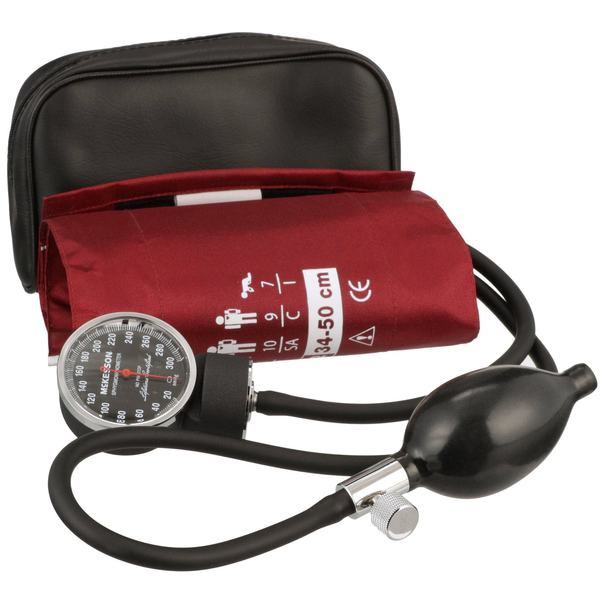 Aneroid Sphygmomanometer Unit McKesson LUMEON Large Adult Cuff Nylon Cuff 34 - 50 cm Pocket Aneroid