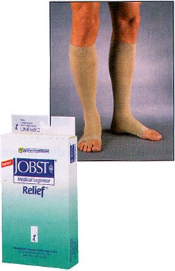 Compression Stocking JOBST Relief Knee High Small Beige Closed Toe