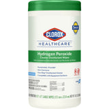 Clorox Healthcare Surface Disinfectant Cleaner Premoistened Hydrogen Peroxide Based Manual Pull Wipe 95 Count Canister Unscented NonSterile