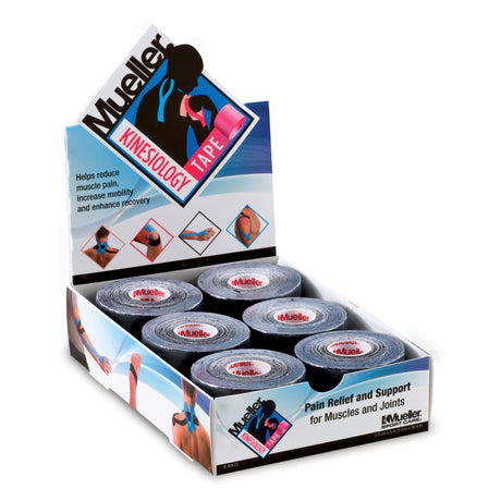 Kinesiology Tape Mueller Black 2 Inch X 5 Yard Cotton NonSterile