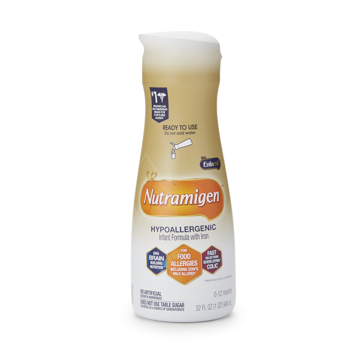 Infant Formula Nutramigen Unflavored 32 oz. Bottle Liquid Iron Cow's Milk Allergy