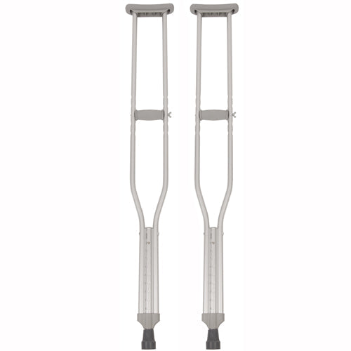 Pr/1 Push -Button Crutches ,Including Tips Handgrip,Underarm Pads-Tall 5'10"-6'6"